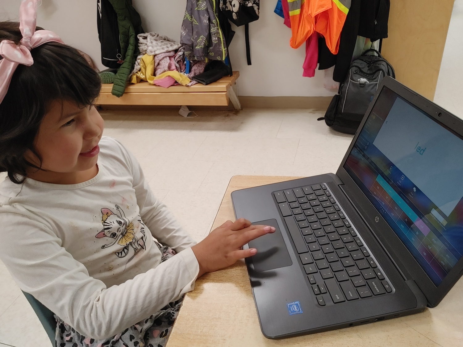 A student working through Chapter One tutoring on a computer.
